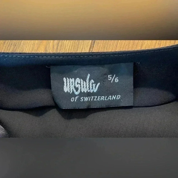 Vintage Ursula of Switzerland | Sheer Black Tuxedo Dress | Women’s 5/6 - Picture 8 of 8